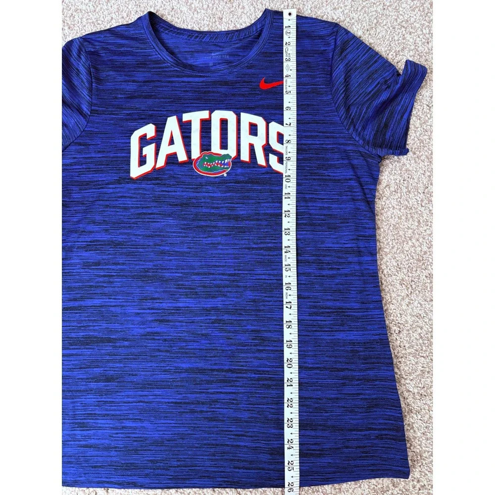 Nike Florida Gators Womens Lightweight Royal Blue Space Dye Dri-FIT T-Shirt L
